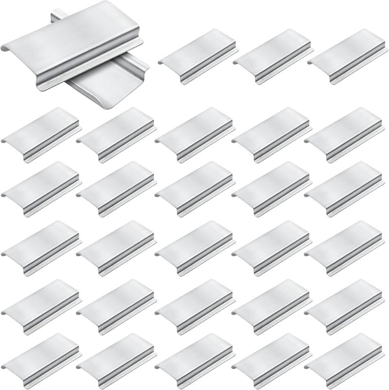 Valorup ​Universal Aluminum Window Screen Pull Tabs Replacement, 30-Pack Durable UV-Resistant Breakage-Proof Flat Groove (C-Shaped) Clip Tabs - Better Than Plastic​ - Image 1